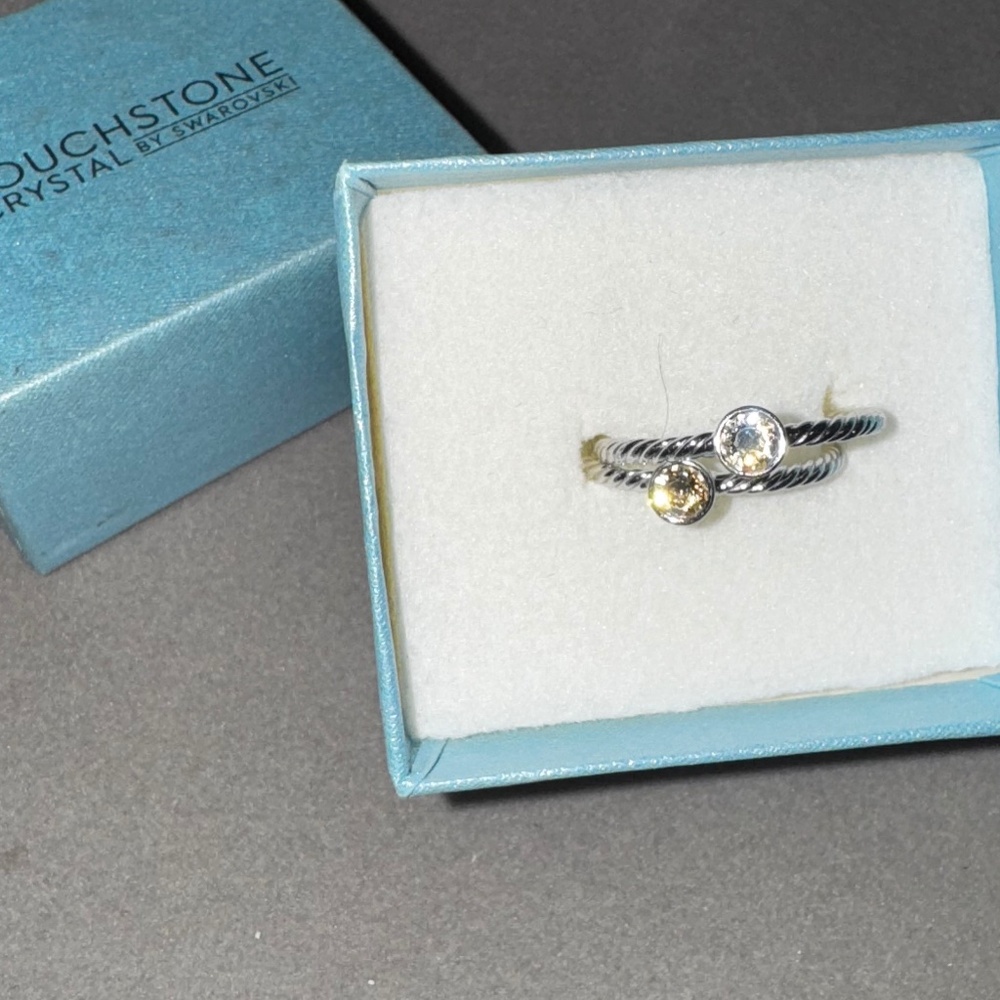 NWT Touchstone Crystal Trinket Rings Size 9